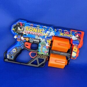 Zuru X-Shot Sonic the Hedgehog Skins Dread Blaster Dual Rotating Barrel Sega Gun
